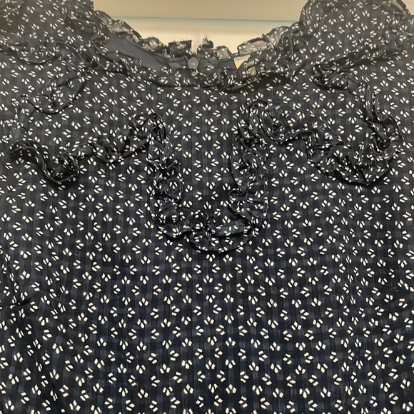Free People Size 2 Navy Floral Baby Doll dress - Picture 2 of 4